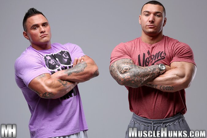 Jackson Gunn and Caleb del Gatto shows off their muscular bodies