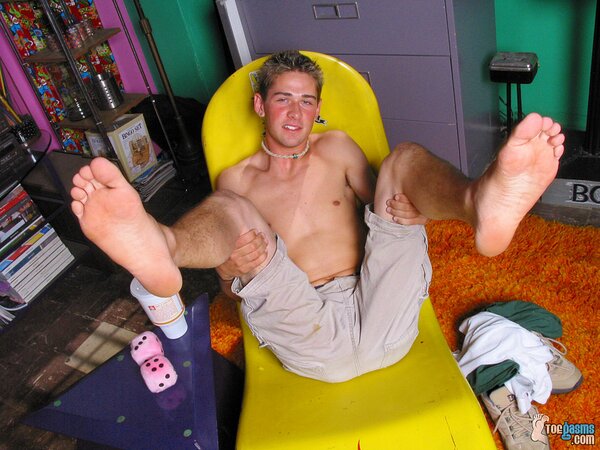 Shane Allen shows off his sneakers and socks