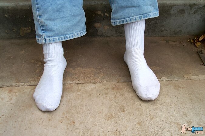 Stephen shows off his sneakers and socks