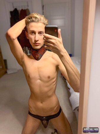 Austin Greenwood shows off his slim body