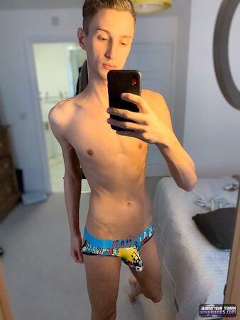 Austin Greenwood shows off his slim body