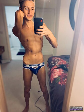 Austin Greenwood shows off his slim body