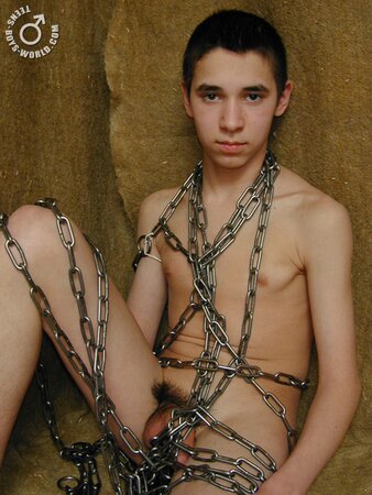 Twink Zhenya gets chained up for being a bad boy