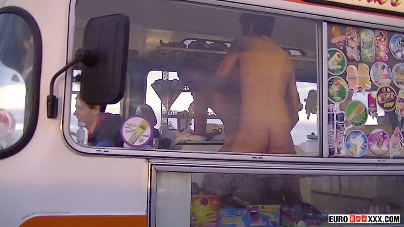 Twinks Shaun Mann and Troy Turnell suck and fuck in the ice cream van