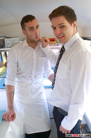 Jason Sutton and Darren Hibbert hide in ice cream van for deep anal