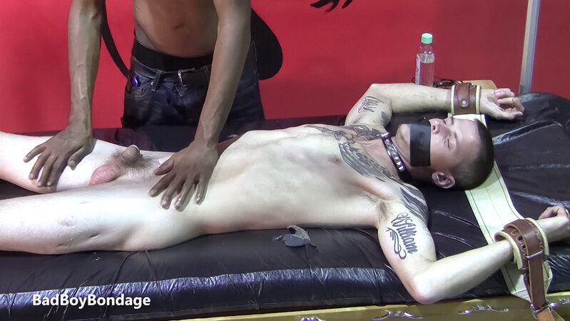 Chad experiences pain and pleasure under Mikeal's skilled domination