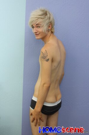 Blond Emo stud first audition