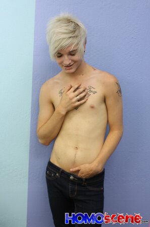 Blond Emo stud first audition