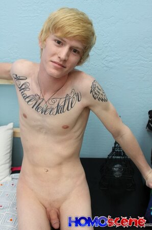 19yo emo stud earns his first money by stripping naked