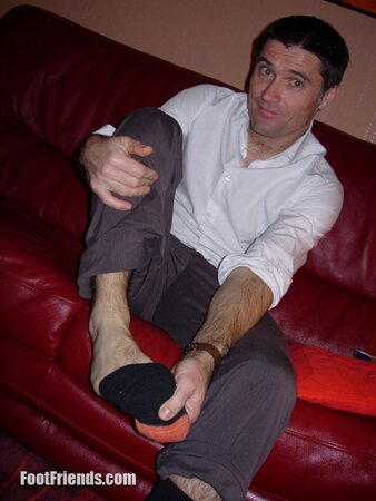 Charlie forces Bo to his knees for foot worship