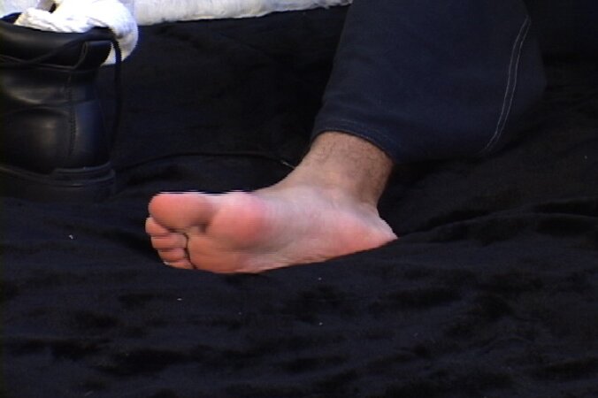 Bill gives fashion model Tony Serrano a sexy foot massage in socks