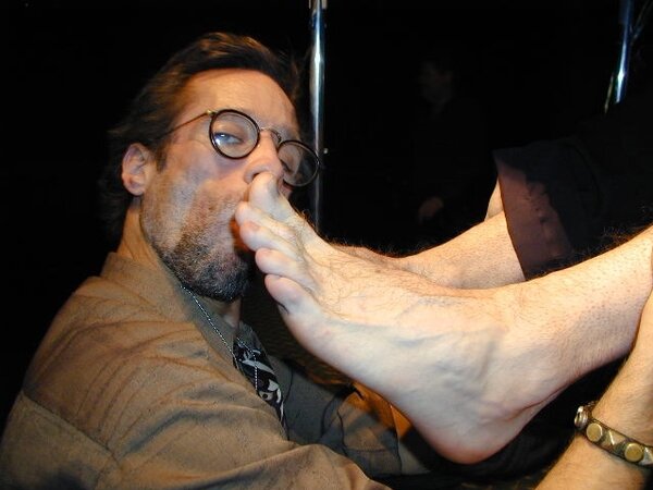 Chris from London savors Steve's boots and bare feet