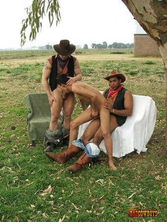 Young gaucho DPed by badass gay cowboys